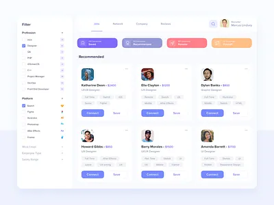 HRM system admin panel concept dashboard design homepage hr hrm hrms hrs recruiter recruitment ui ux vector web web site website