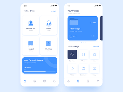 Storage App app branding design flat icon logo ui ux vector website