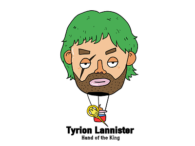 Game of Thrones-Tyrion Lannister 2d art cartoon character creative design digital flat graphic illustration