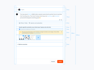 Agorapulse — Create a Post Spacing 8pt 8px agorapulse composition crm facebook guide post rules settings social media spacing write