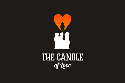 Candle + Love Logo brand branding design designer dualmeaning graphic heart icon identity illustration inspiration logo love meaning startup typography vector