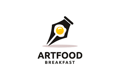 Pen + Egg Logo brand branding egg food graphicdesign icon identity illustration logo mark negative space pen pencil restaurant symbol vector writer