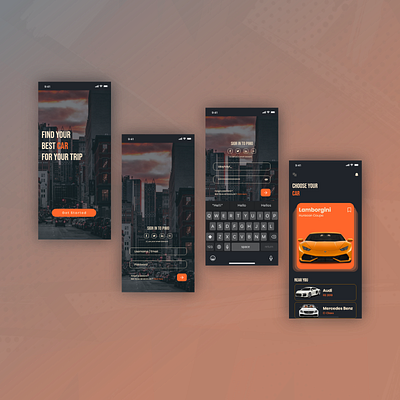 Rent Car App Concept app app design car car app design mobile ui rent car ui ui ux design ui design uidesigner ux ux design web website