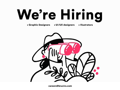 We're Hiring app design girl graphic design icon illustration illustrations india minimal mumbai office plant ui ux vector