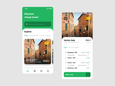 Travel app app app design cards clean design destination holiday ios iphone x mobile app mobile ui planning travel travel app travelling trip ui ux