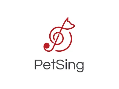PetSing Logo animal brand branding character cute dog dog logo graphicdesign icon idea identity illustration logo music notes outline pet sing symbol vector