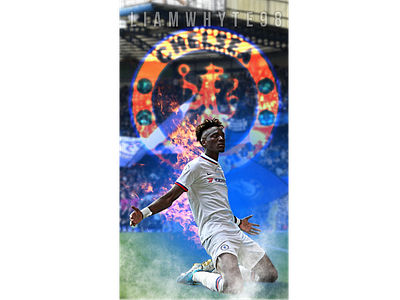 Tammy Abraham - Chelsea's Number 9 chelsea chelsea fc design football football art football club football design football designs football edit footballer frank lampard illustration photoshop photoshop editing poster premier league soccer soccer edit tammy abraham wallpaper