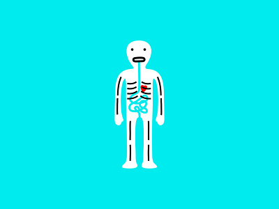 airport xray anatomy branding cartoon character design dribbble heart human illustration logo mascot medical science skeleton stomach xray