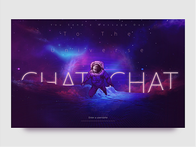 The F2E - Chat Room branding chat app communication dark ui dashboad design digital art identity landing page login message space ui universe website