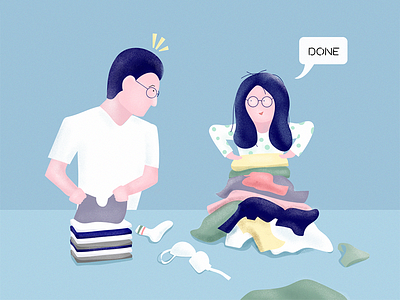 Daily Life illustration painting vector