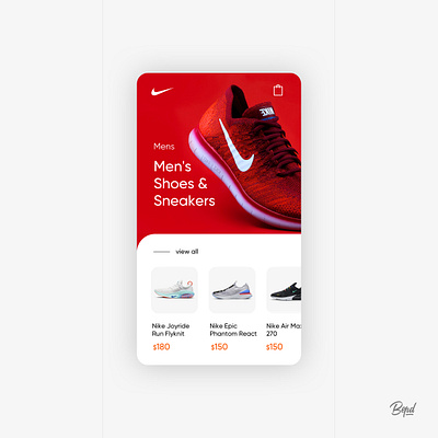 Shoes App Shop Exploration app app concept app design clean design ecommerce app mobile design mobile ui nike product design red shoes shopping app ui ux