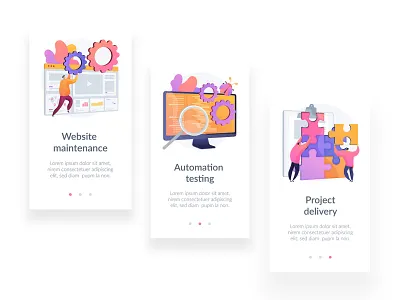 Website development metaphor illustrations app design application ui communication concept concept illustration flatdesign graphic design illustration storytelling ui ui elements uikits vector web element