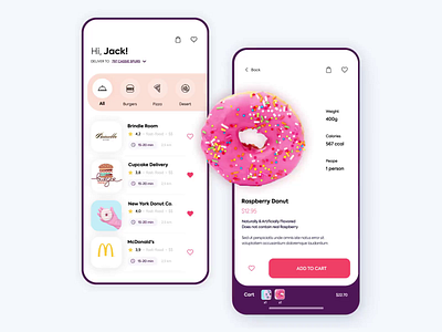 Mobile application - Delivery app animation app clean colors design minimal mobile ui ux vectors