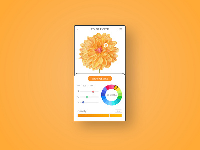 Daily UI #060 Color Picker adobe xd adobexd app branding color color palette color picker colorscheme daily 100 challenge daily challange dailyui design dribbble mobile orange pallete picker ui ux vector