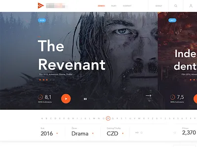 Online service watching movies app clean filter header interface luxury movie online play tv video webdesign