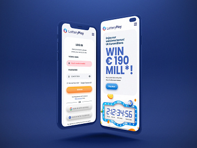 Lottery Play - MOBILE VIEW - WIP lottery lotto mobile mobile app play ui ux website wine
