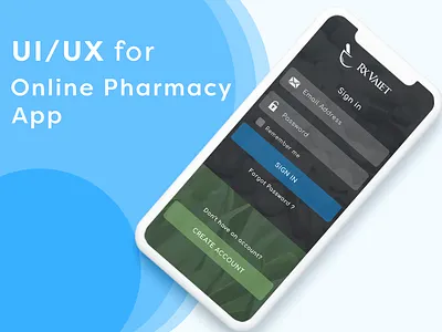 Online Pharmacy Website & mobile App Solution delivery app design