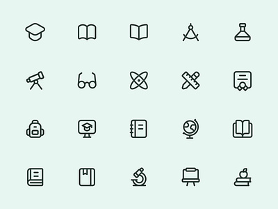 Myicons — School, Learning vector line icons essential icons flat icons icon design icon pack icons icons design icons pack interface icons line icons myicons ui ui design ui designer ui icons ui kit ui pack ui set web design web designer web ui