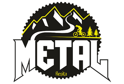 Metal Enduro Logo biking branding design enduro mtb logo mountain bike resita vector