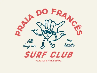 Praia do Francês - AL apparel beach design illustration surf t shirt