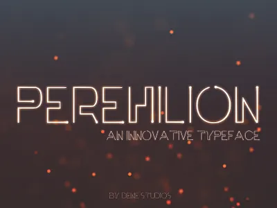 PEREHILION - An Innovative Typeface design easy to use font font design futuristic futuristic font graphic design space space font stars typeface universe