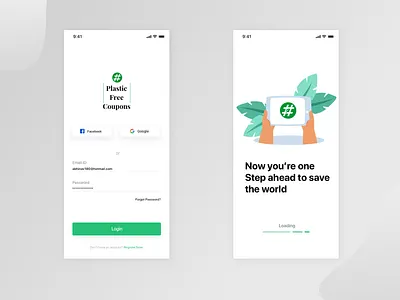Login Page - Social App 404page android animation coupons dashboard ecommerce illustration ios iphone11 iphonex landing page landingpage loading logo mobile resignter signin signup webdesign