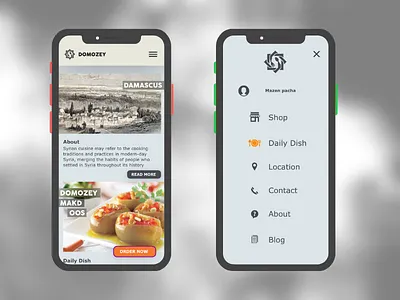 Domosey Resturant Mobile website logo mobile mobile design ui ux
