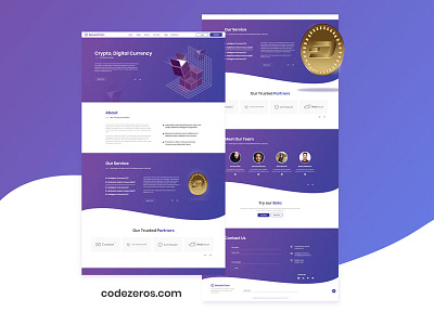 Blockchain Landing Page Designing blocckhain development blockchain cryptocurrency blockchain landing page blockchain landing page design blockchain landing page ui codezeros crypto design illustrator landing design landing page landing page concept landing page design landing page ui latest post ui uiux