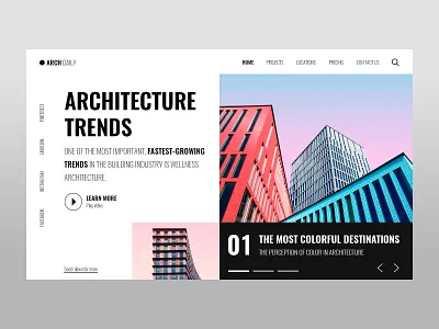 Architecture architect architecture black building color colorful dark mexico ui ui design ui designer ux ux design