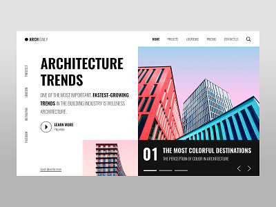 Architecture architect architecture black building color colorful dark mexico ui ui design ui designer ux ux design