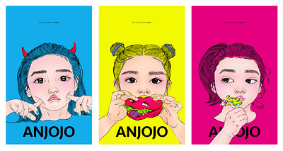 ANJOJO branding flat logo