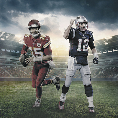 Football Composite brady color composite field light mahomes nfl photoshop stadium