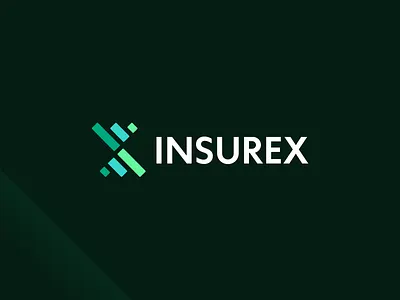 Insurex bank charts fintech insurance insurance app insurex logo mark technology x