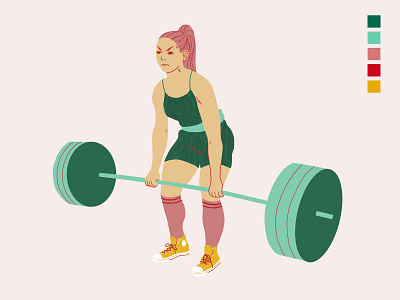 Deadlift affinity designer deadlift fitness illustration powerlifting vector illustration