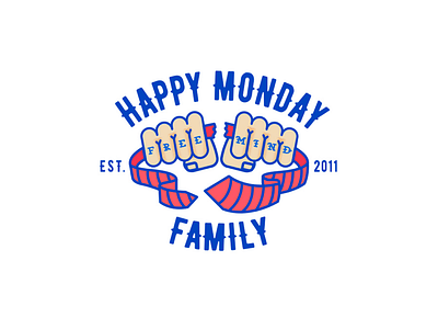 Happy Monday Family branding design idenity identity design illustration logo