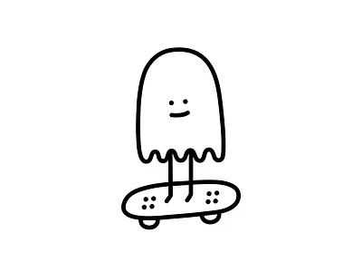 Ghost - Ignorant Doodle art black and white character design doodles flash tattoo funny ghost graphic handpoke ignorant ignorant style ignorant tattoo illustration minimal minimalist skate skater smile tattoo