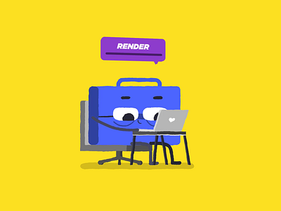 Work overtime animation creative cute design gif illustration illustrator motion design overtime rendering simple vector work work in progress