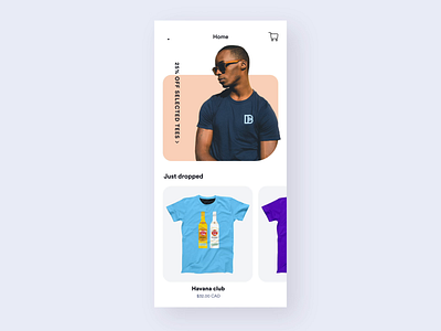 blamebento t-shirt shop ae clean design flat mobile prototype sketch ui ux