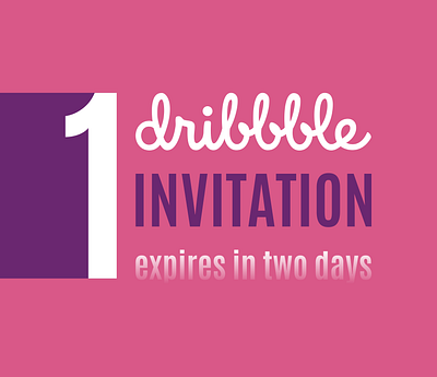 1 Dribbble Invitation dribbble dribbble invite invitation