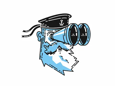 Thalassophile captain characters humor illustration sailor sea vector vectorart