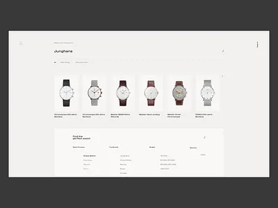 Watch Ecommerce Site - Browse & Search clean ecommerce ecommerce app ecommerce design landing marketing minimal shopify shopify store ui ux watch watchface website