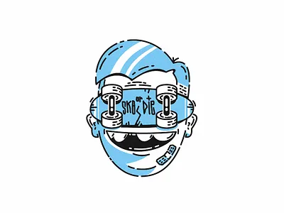 Skate or Die augmented reality characters humor illustration longboard skate skateboard skateboarding skater vector vectorart