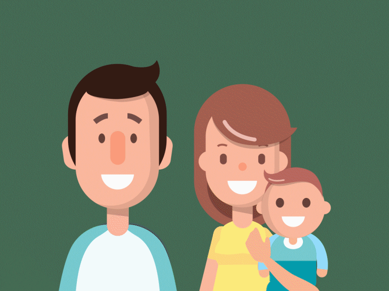 Age transition animation caracter design illustration