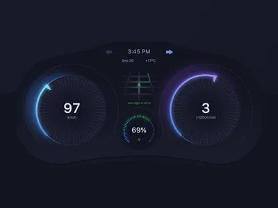 Car Interface #DailyUI #day034 034 car dashboard car interfave cardashboard dailyui dashboad design interface ui ux