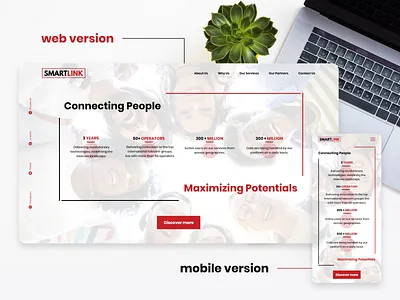 Smartlink VAS Company Landing Page company homepage design information technology it landing page responsive design telecommunications ui ui ux ui design uiux ux ux design vas web design website design