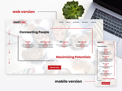 Smartlink VAS Company Landing Page company homepage design information technology it landing page responsive design telecommunications ui ui ux ui design uiux ux ux design vas web design website design
