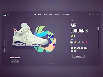 Nike UI Design clean css design illustration nike nike air shoes ui web