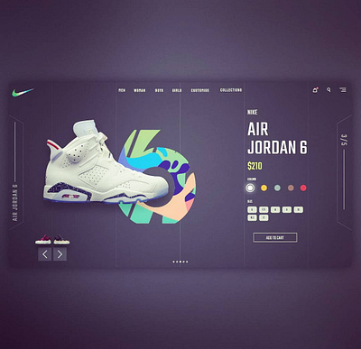 Nike UI Design clean css design illustration nike nike air shoes ui web