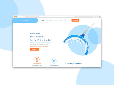 Snow Teeth Whitening Kit - Landing Page clean clean web design dentist dentist landing page dentistry landing page landing page concept landing page design landing page ui modern modern dentist landing page modern dentist page modern landing page modern presentation page modern web design presentation page product landing page teeth teeth whitening kit website design