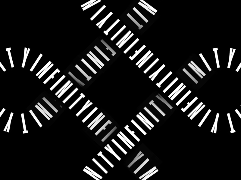 Infinity - Type animation experiment animated animation blackandwhite concept gif illustration infinite infinity kinetictype loop minimal motion typography